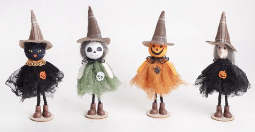 TEXTIL AKASZTÓS HALLOWEEN FIGURÁK 4 FÉLE