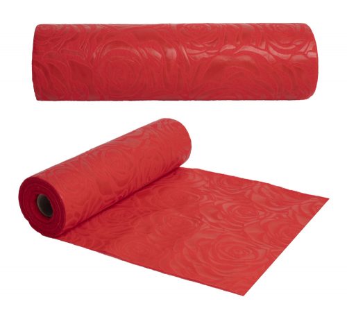 DEKOR CSOMAGOLÓANYAG, NON-WOVEN, RÓZSA MINTÁS, PIROS